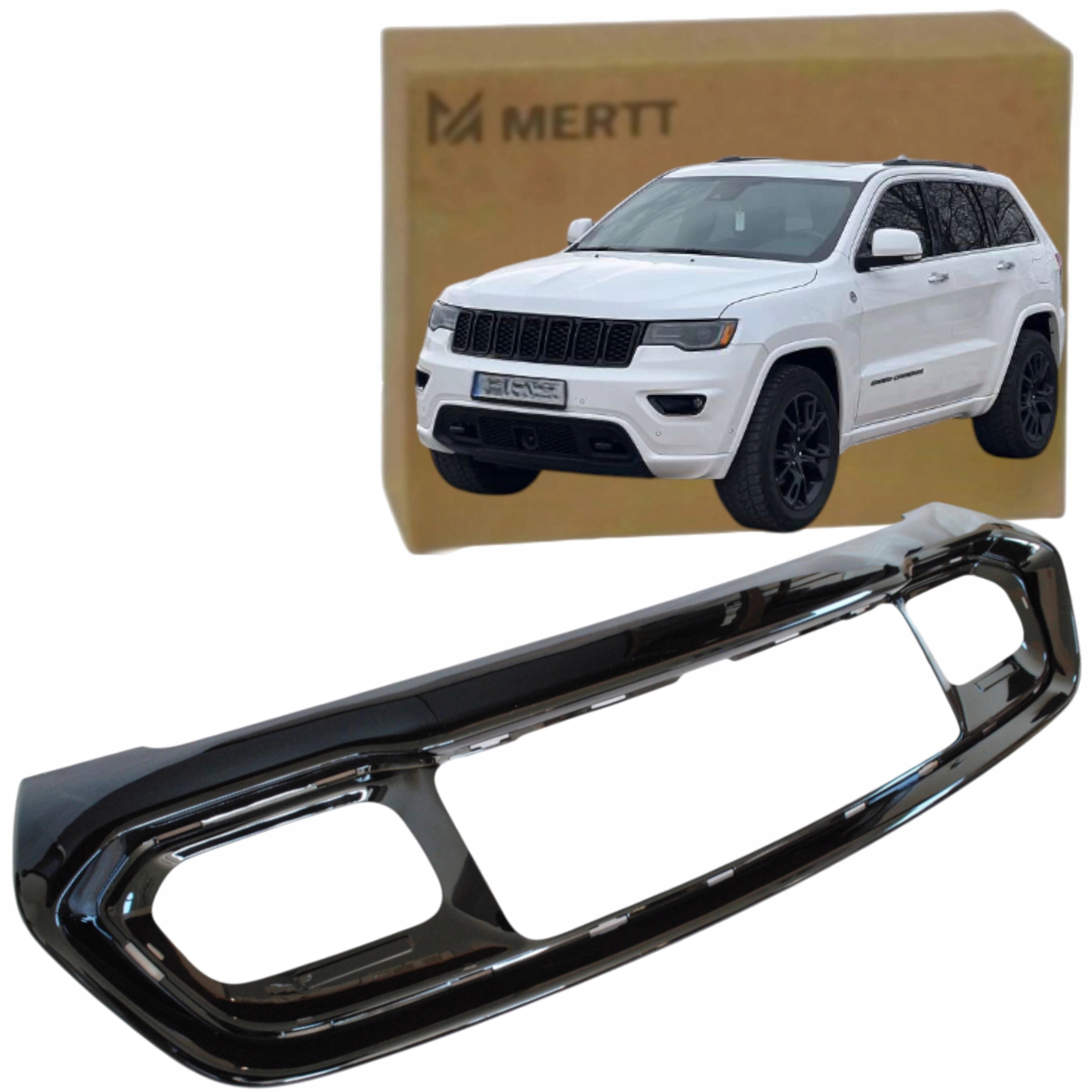 Jeep Grand Cherokee WK2 IV 17-21 Rámeček Nárazníku atrapa rám Černý Lesk
