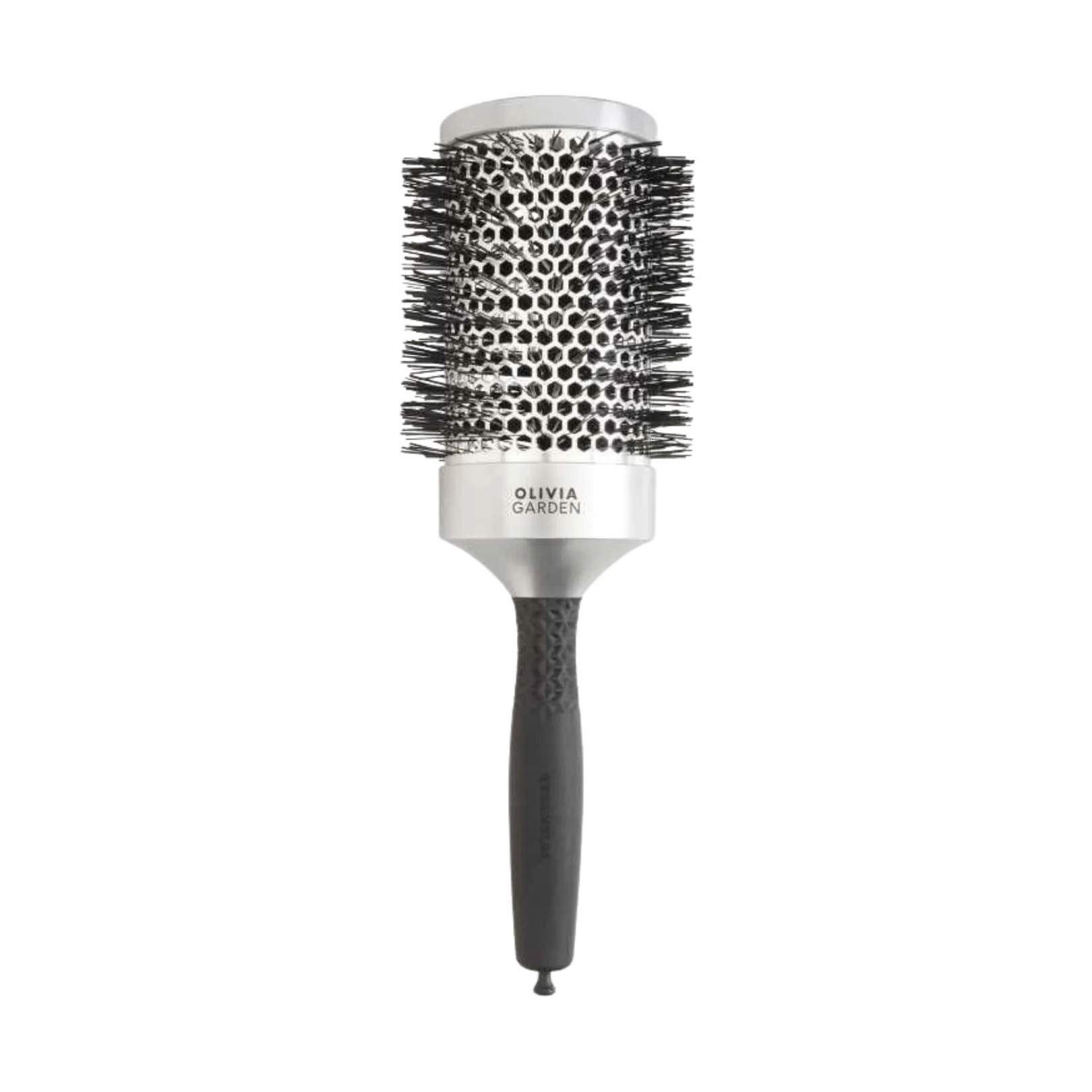 Olivia Garden Essential Blowout – kartáč na vlasy stříbrný 65 mm