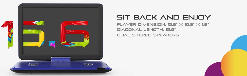 ODTWARZACZ DVD 17.5" PRZENOŚNY SAMOCHODOWY USB/SD Szerokość produktu 43 cm