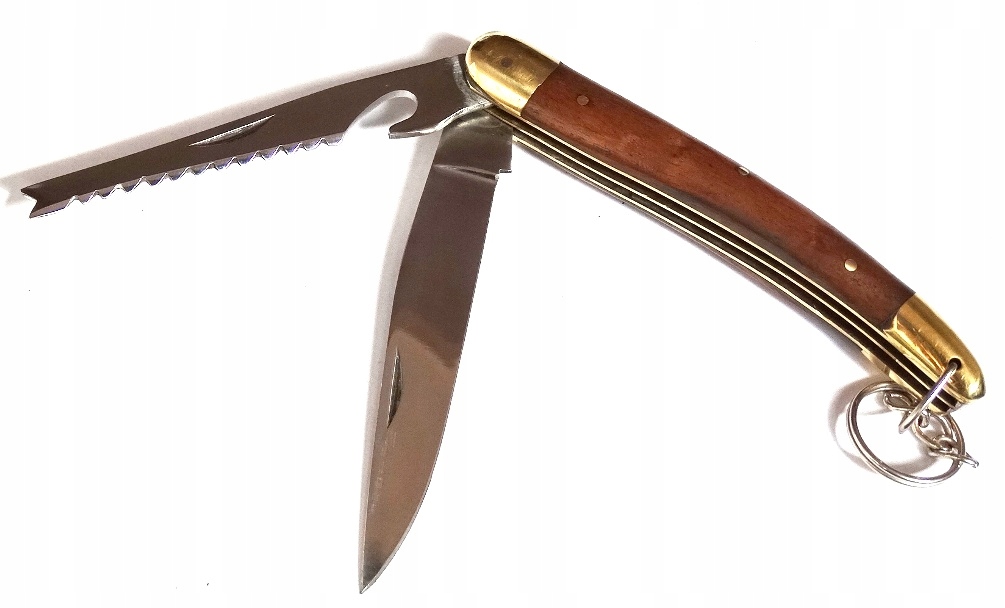 

Nóż Wędkarski 2 Ostrza Mosiądz