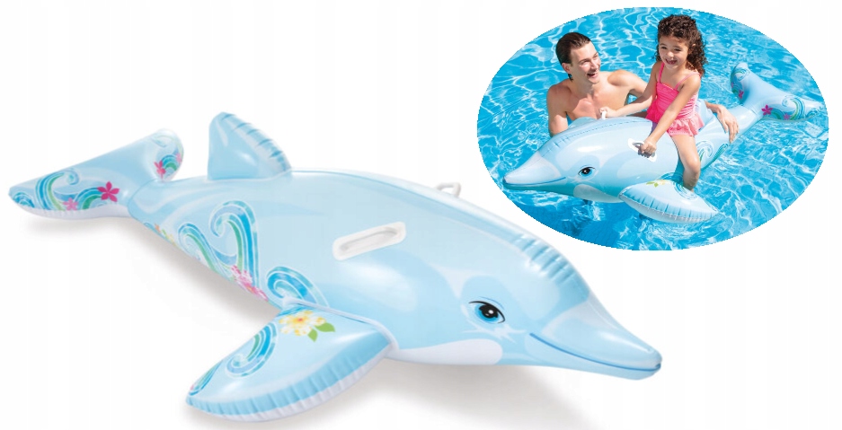 

Delfin Do Pływania Dmuchany Duży Materac Na Basen