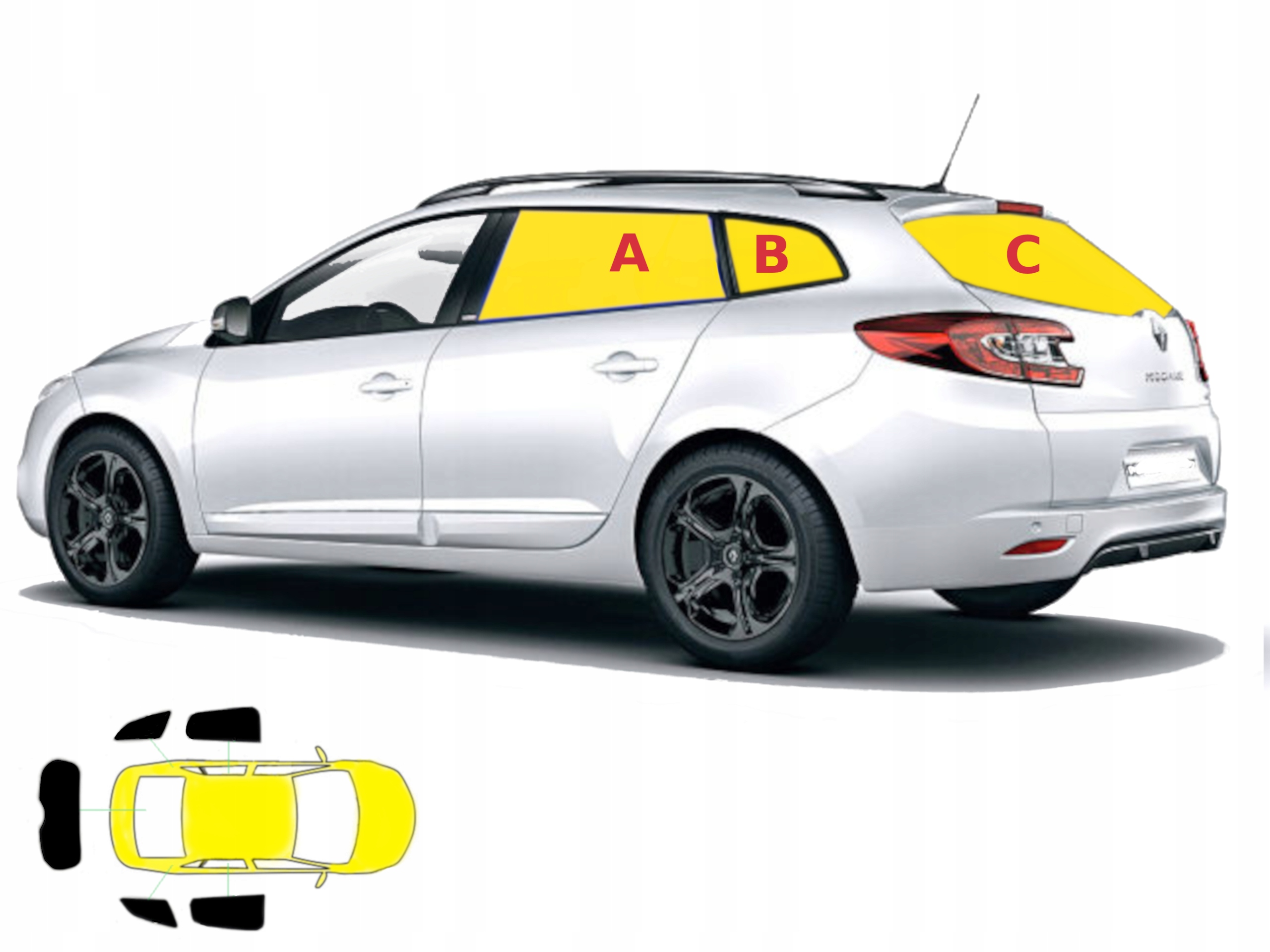 

Zasłonki dedykowane Renault Megane III kombi 2008