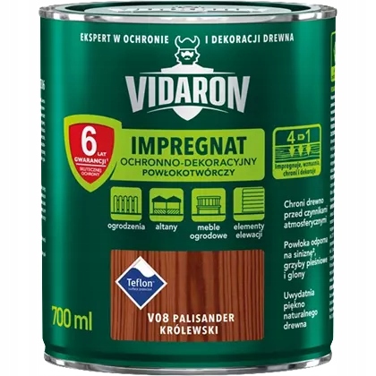 

Impregnat Powł. Palisander V08 0.7L półmat Vidaron