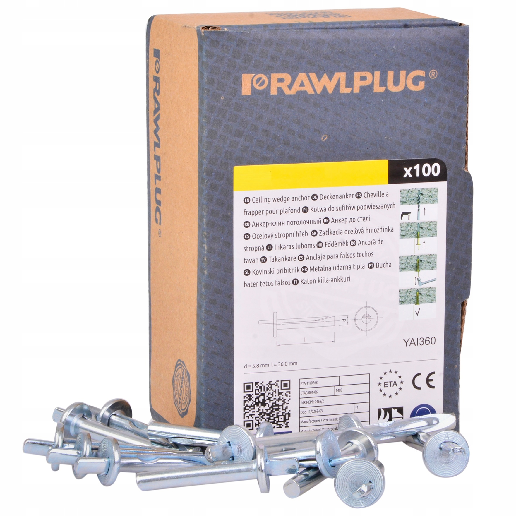 

Rawplug Kotwa Stalowa Do Sufitów 6X40MM 100SZT