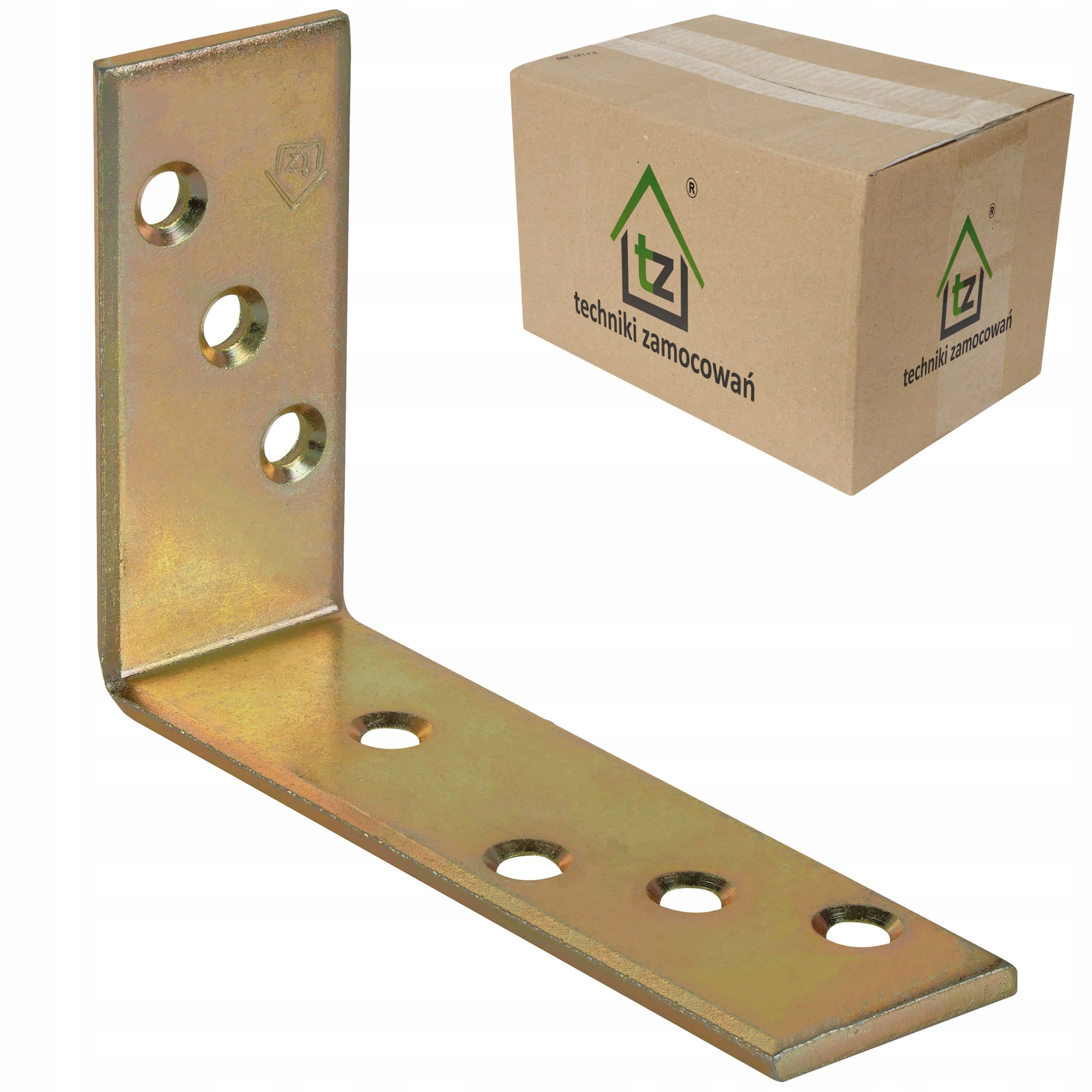 Uholníky na nosníky oceľové 120x80x35 x 4 mm 50 ks perforované KB2