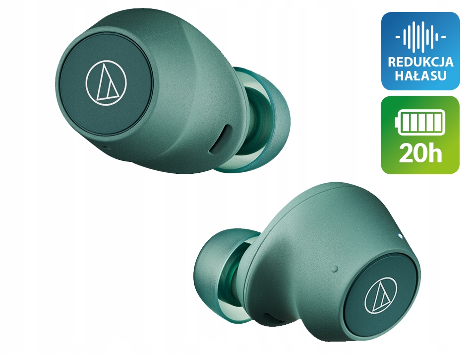 Audio-Technica słuchawki douszne ATH-CKS30TW+ (zielony)