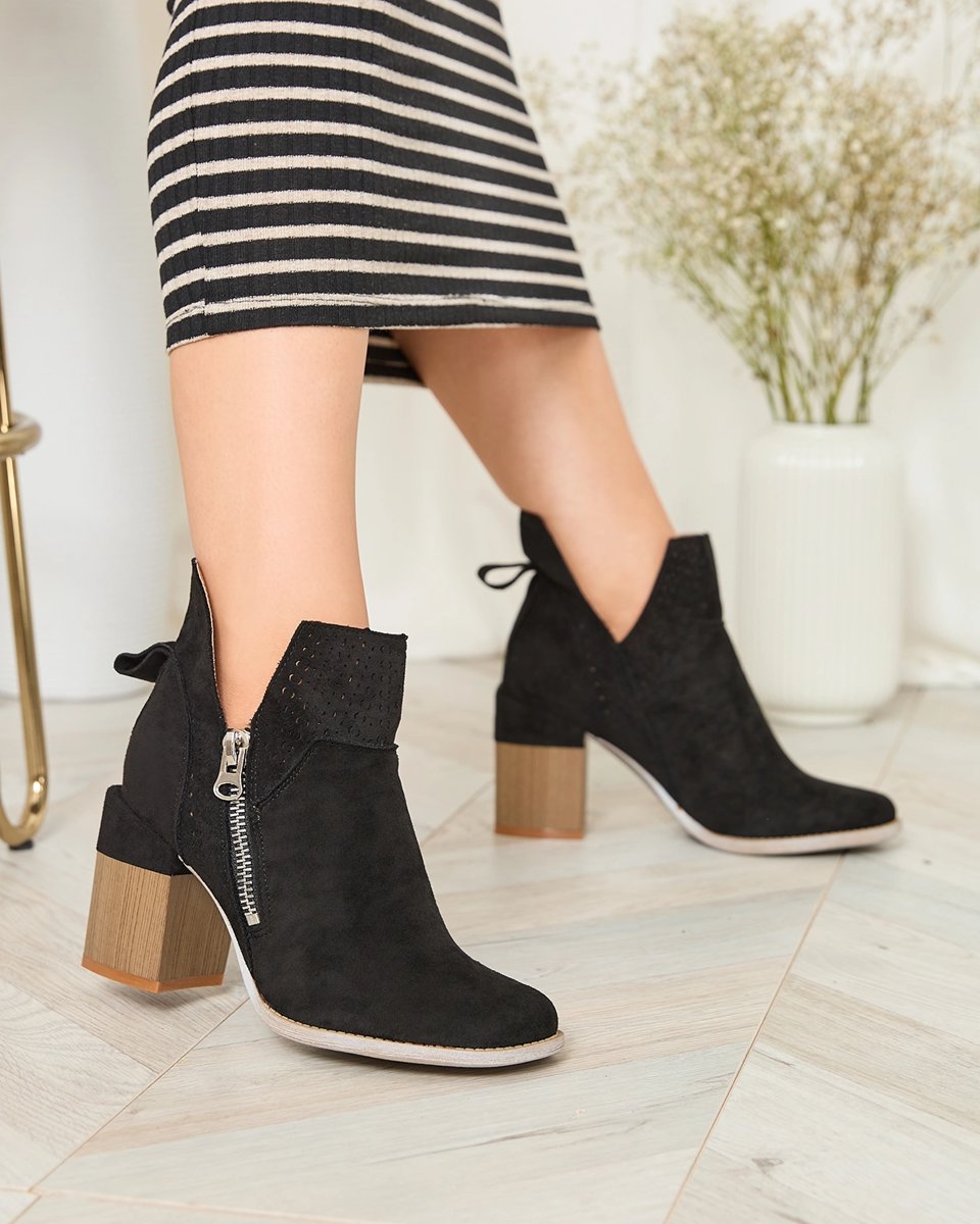 CZARNE BOTKI DAMSKIE NA SŁUPKU VEVIRET 41 Marka Royalfashion