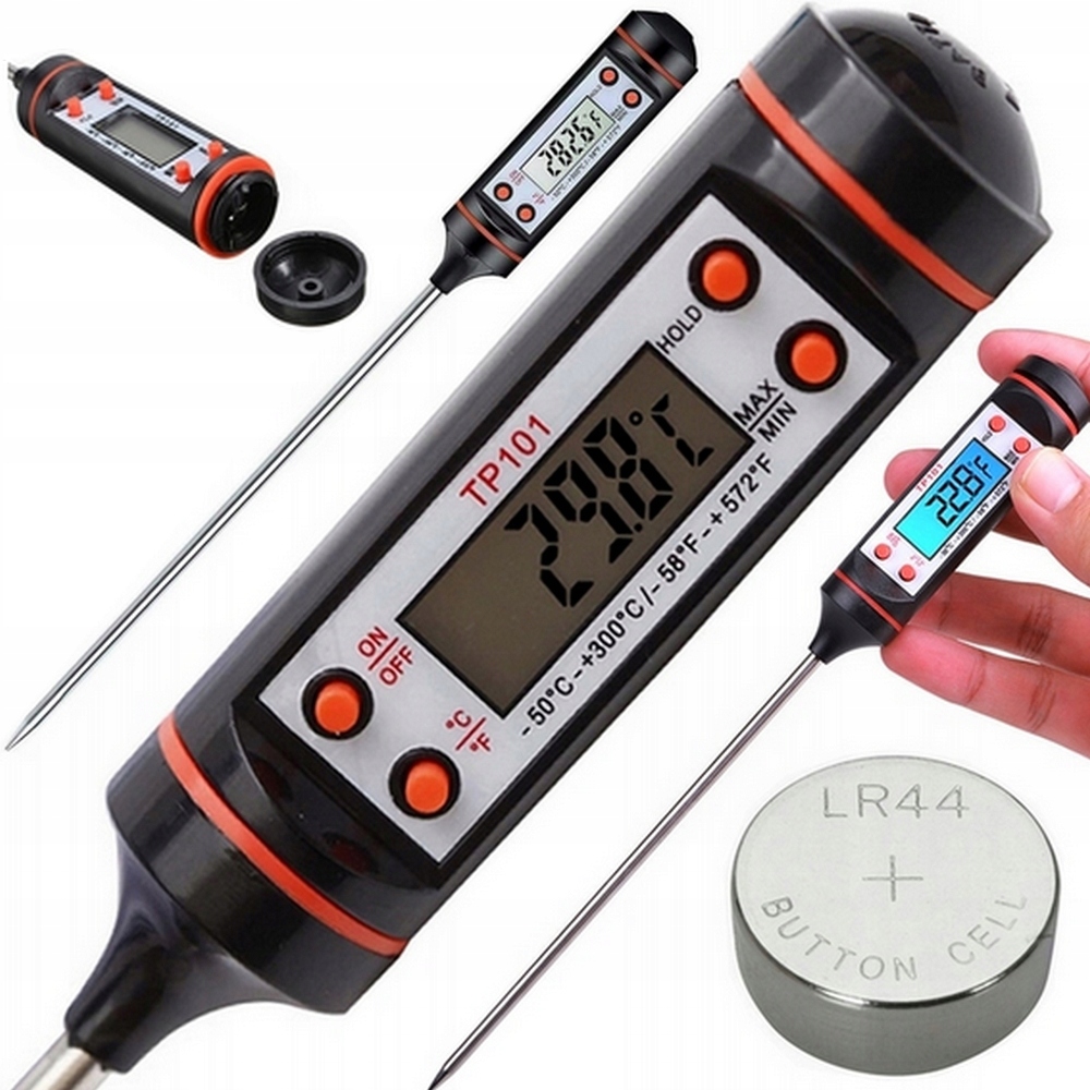 TERMOMETR SZPILKOWY KUCHENNY LCD MIĘSA WINA 300°C