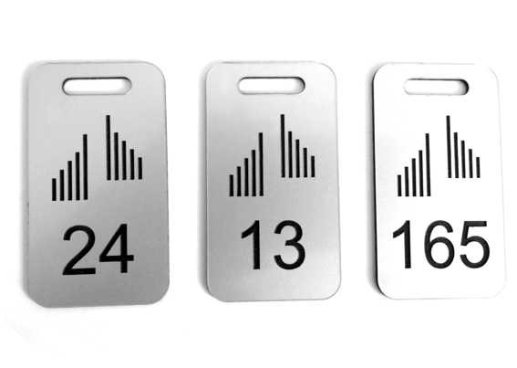 BRELOKI do kluczy NUMERKI JEDNOSTRONNE 50 szt EAN (GTIN) 5903919096667