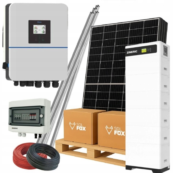Fotovoltaická sada Hybridní 10 kW Šikmá střecha Ja Solar Deye Hv