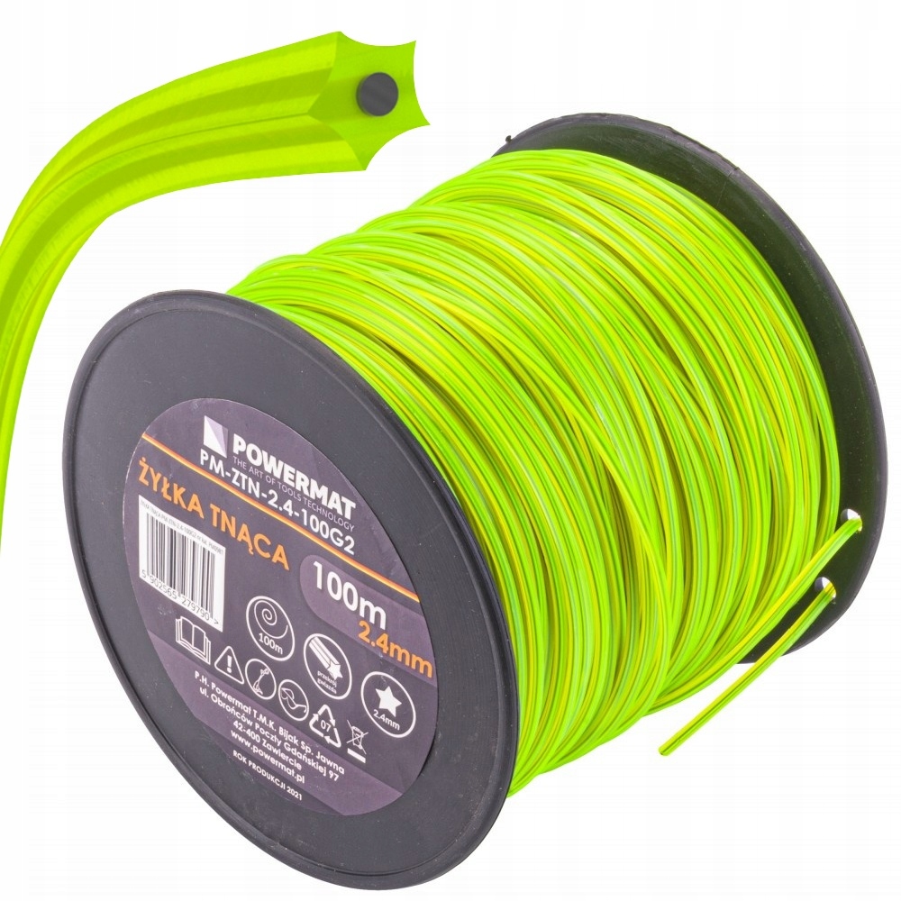 

Żyłka tnąca do Kosy Wzmacniana z Drutem 2,4x100m