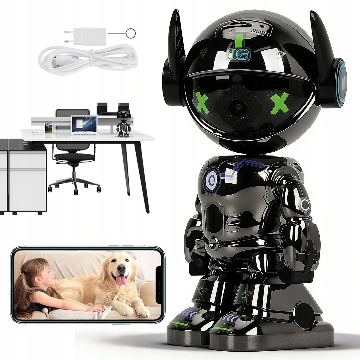 Wifi Monitorovací Kamera Pro Domácí Dohled 2MP 360° Obousměrný Audio