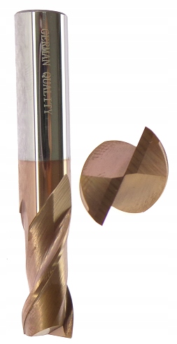 Frez Węglikowy 14mm Z2 55HRC Fi14 Vhm Palcowy 2 Pióra TiSiN 14x45x100