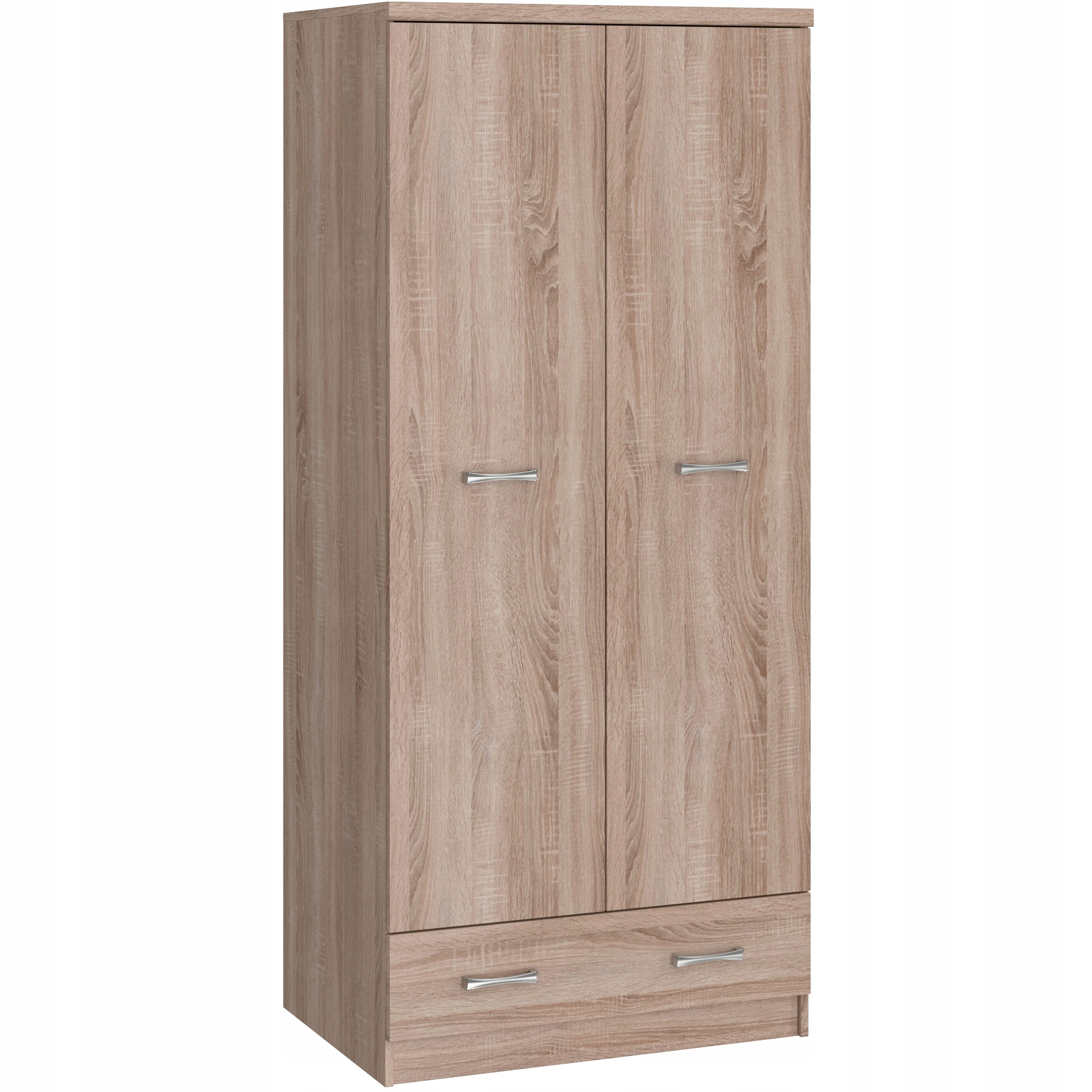 SZAFA DWUDRZWIOWA SOFIA POJEMNA 2D1S SZUFLADA 80 CM DĄB SONOMA MAT MAFMEBLE
