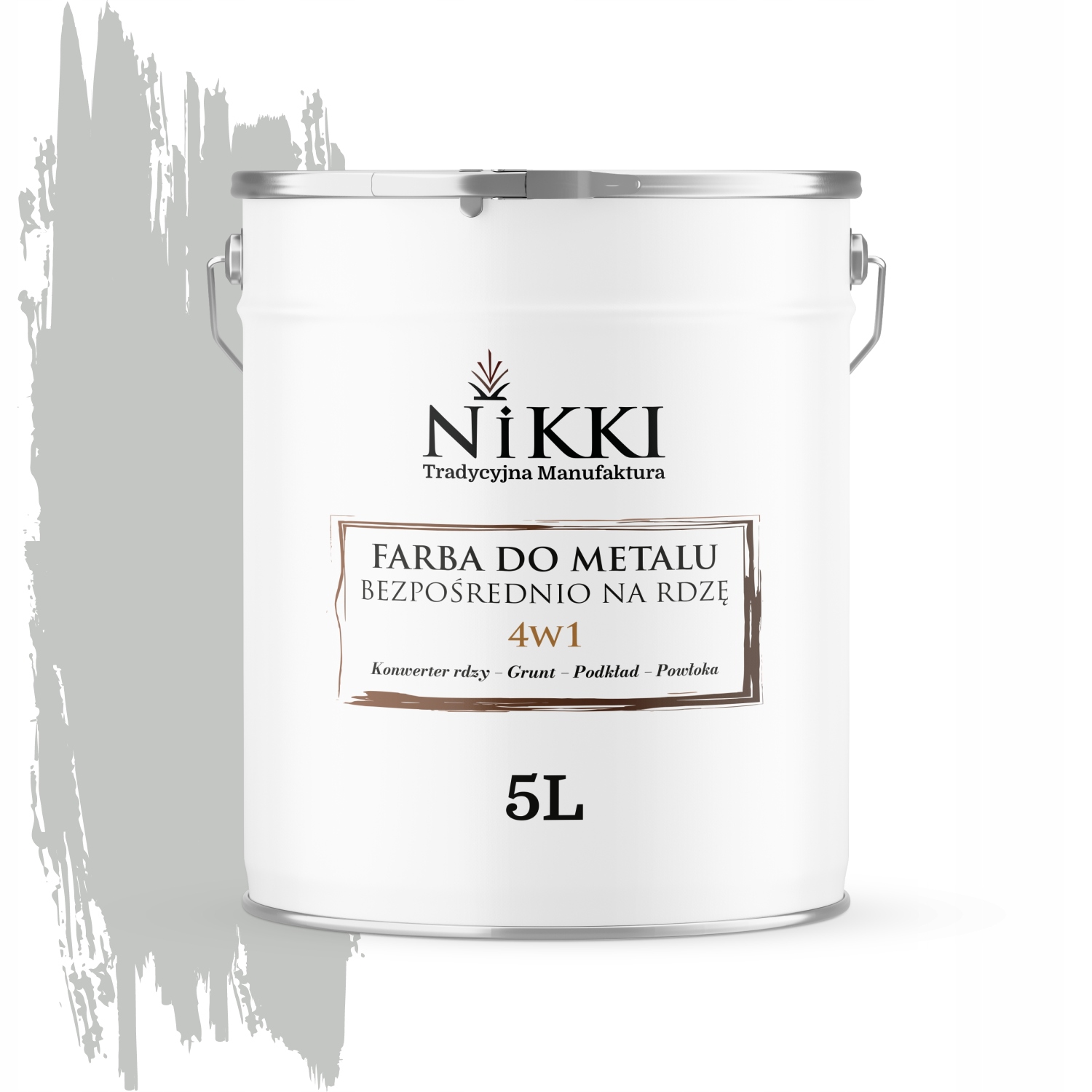 Farba Na Kov Priamo Na Hrdzu Pozinkovaná 4v1 Šedá Svetlá Ral 7035 Lesk 5L