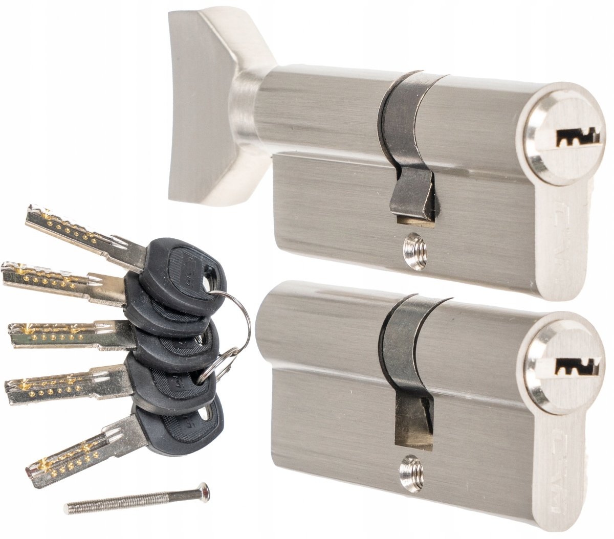 

Komplet wkładek 30/50+30/50G gałka system 1 klucza
