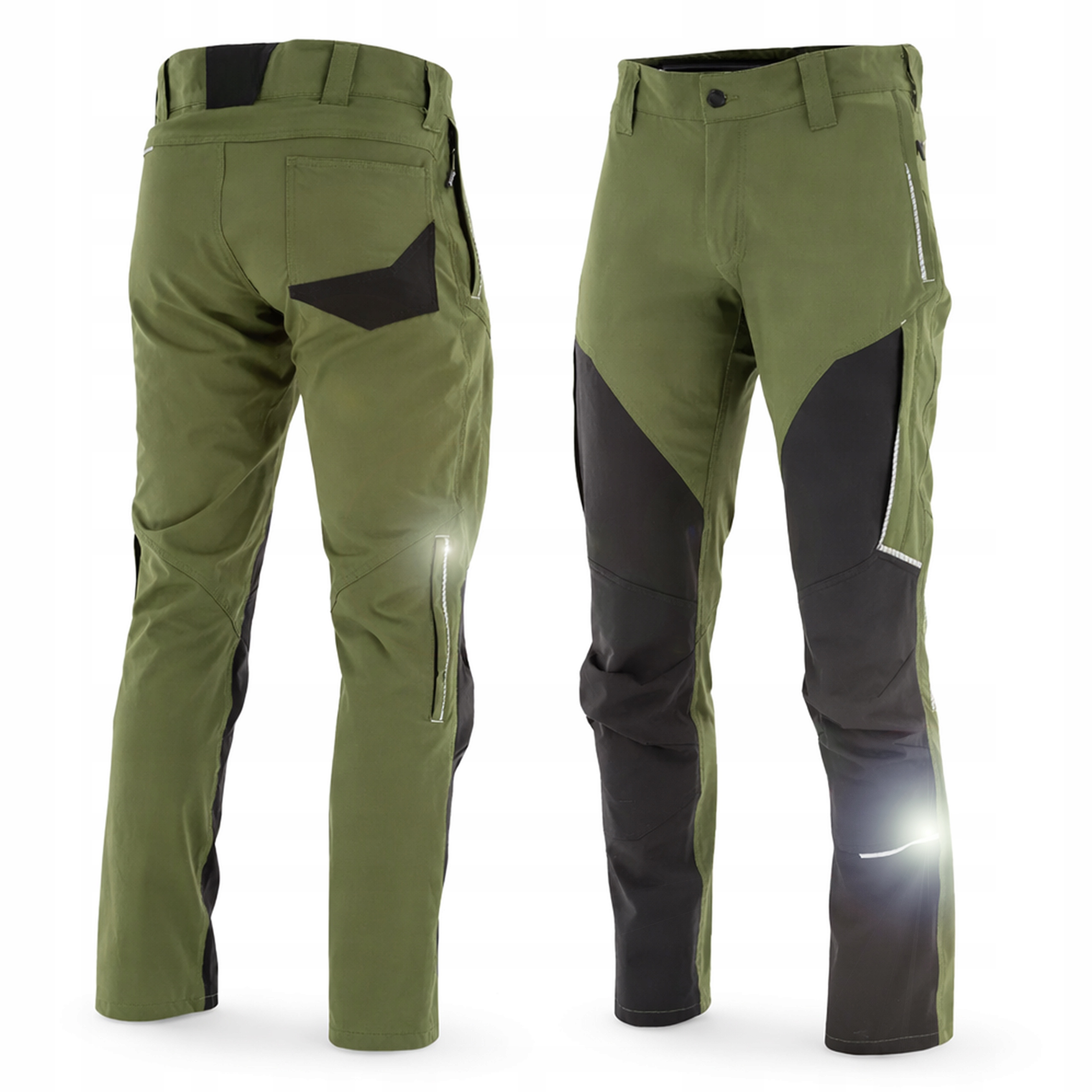 Spodnie robocze męskie Elastyczne Stretch Przewiewne Mocne Khaki