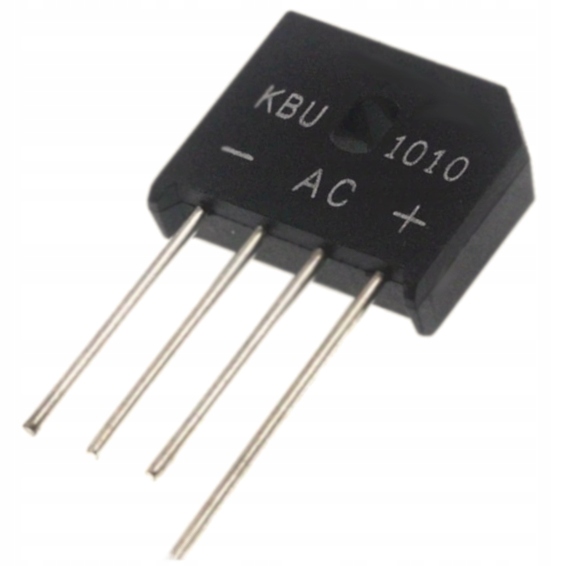 

KBU1010 mostek prostowniczy 10A 1000V 1kV płaski