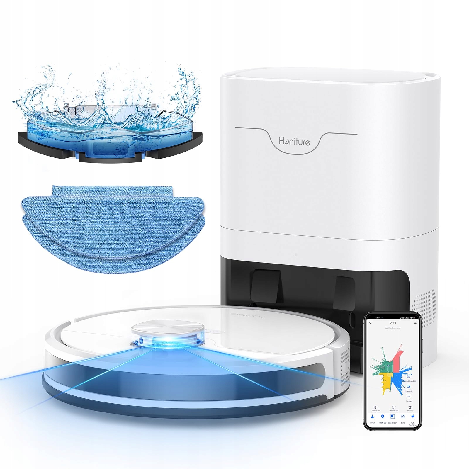 Uklízecí robot Honiture Q6SE bílý