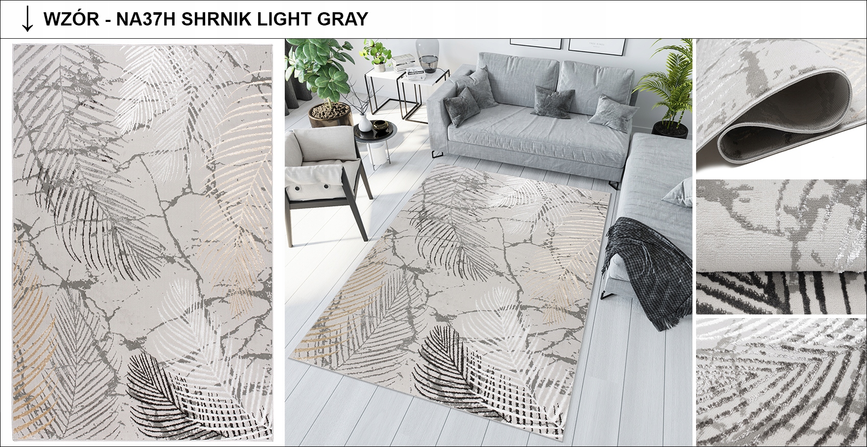 Dywan CRYSTAL 200x300 Z Połyskiem Nowoczesny Modny Miękki Różne Wzory Długość 300 cm