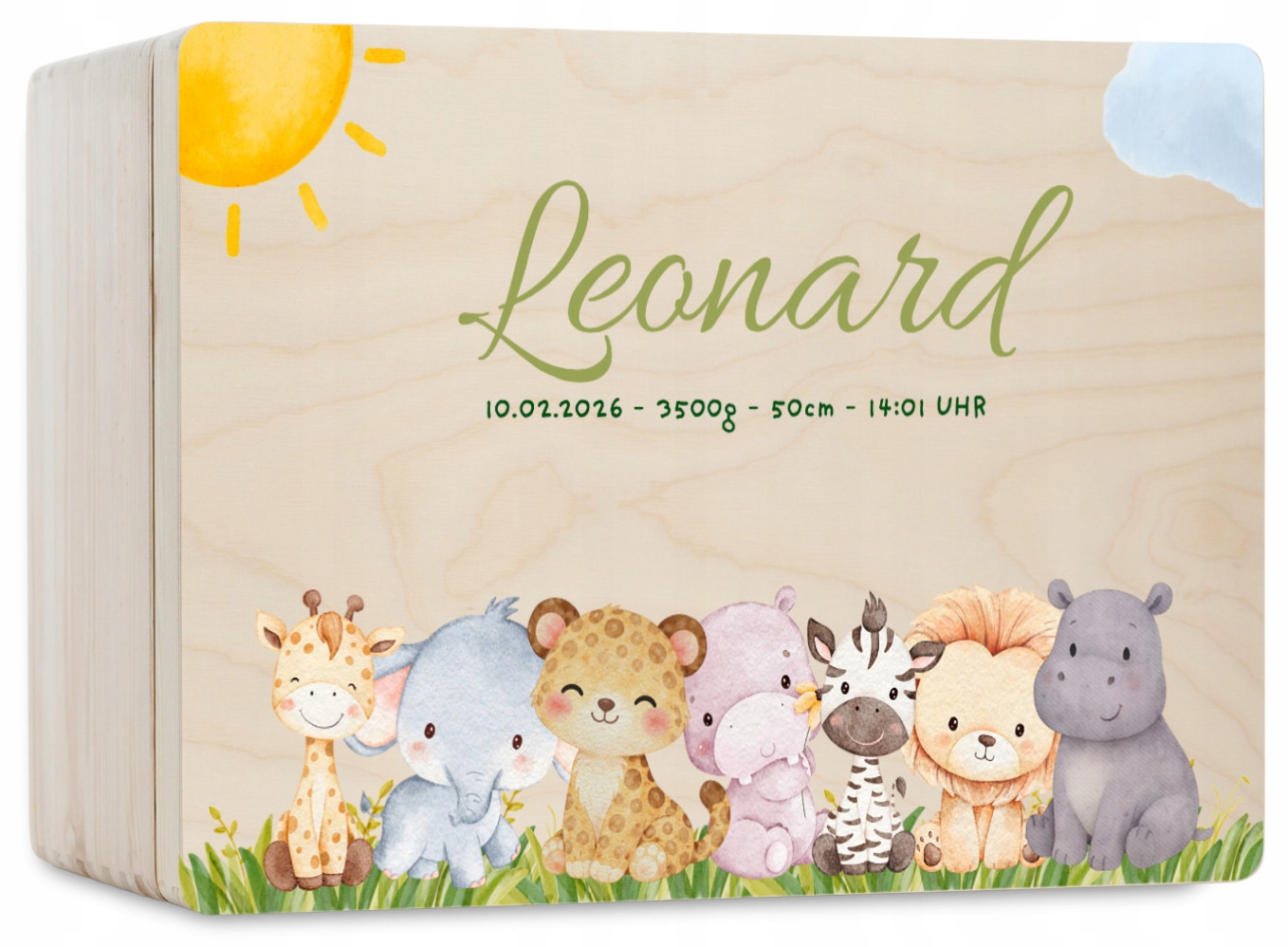 Personalizovaná Krabička Vzpomínek 60x40 Potisk Křest Narozeniny Baby Shower