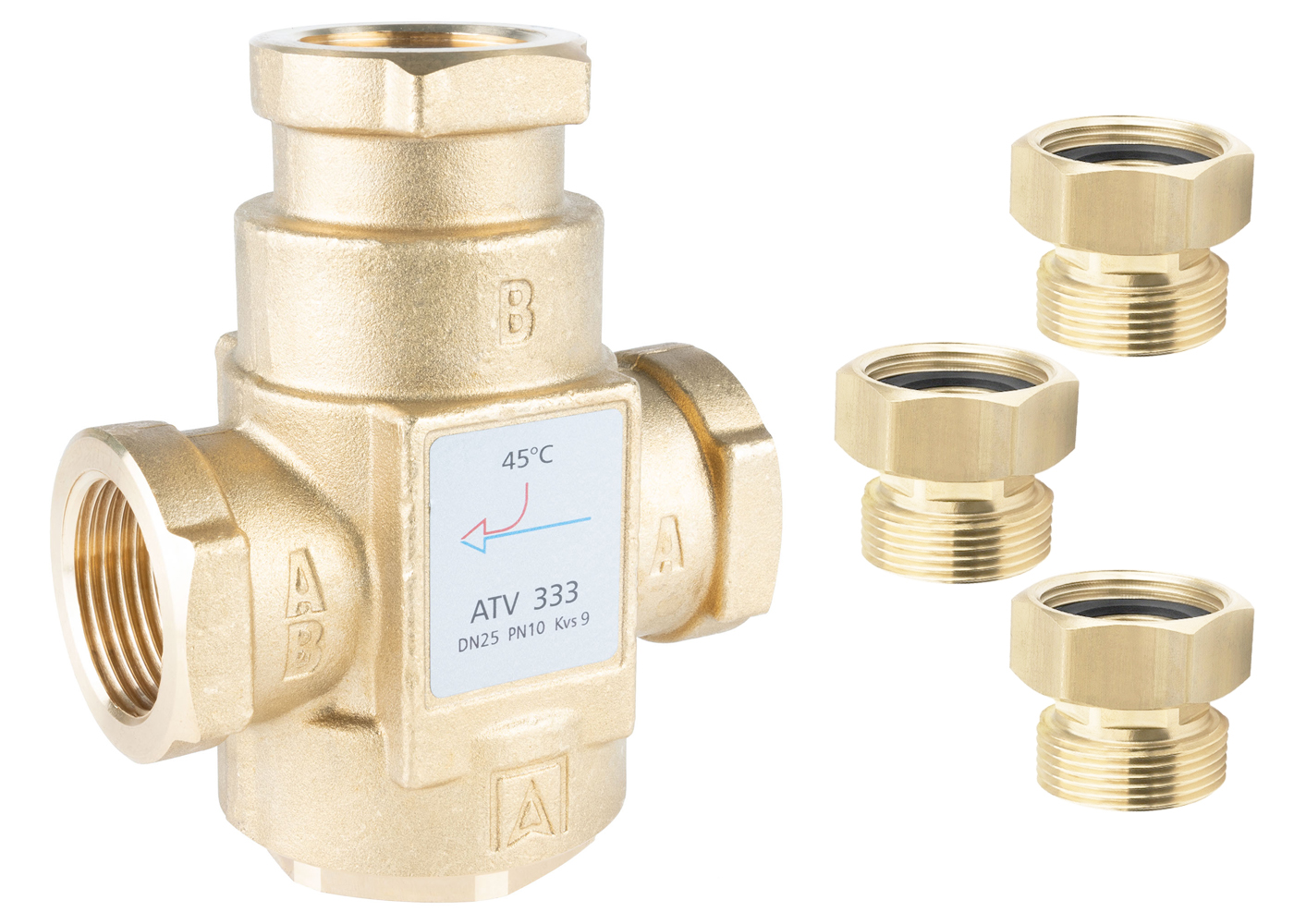 Teplotný Ventil Afriso Atv 333 45°C Skrutky