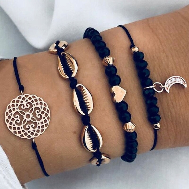 

Zestaw Bransoletek bransoletka czarna Komplet