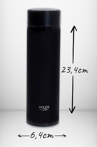 Termos LED AD 4506 Czarny 473ml z Wyświetlaczem Temperatury