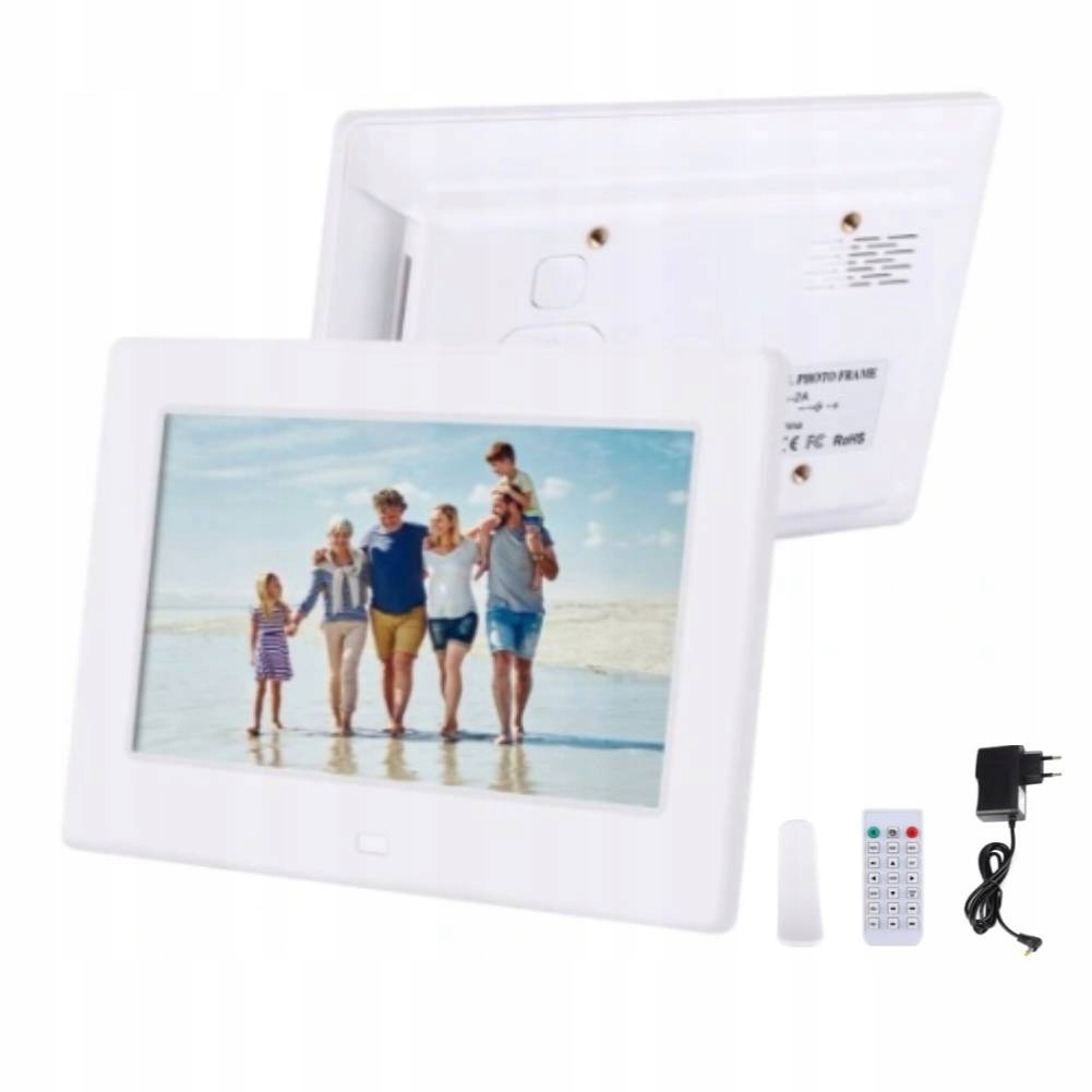 Digitální Rámeček Na Fotografie Budík Přehrávač Filmů Led Tft 1024X600 Hd 7"