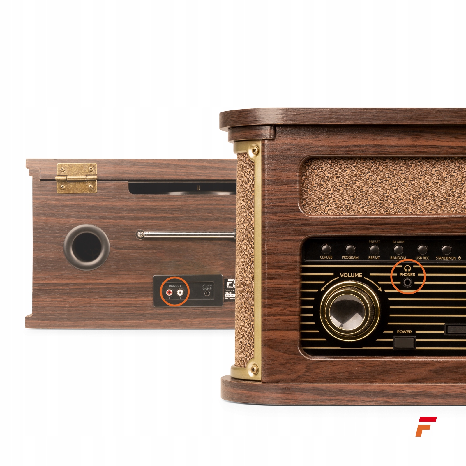 Gramofon bluetooth radio DAB+/ FM USB odtwarzacz CD/ kasetowy Marka Fenton