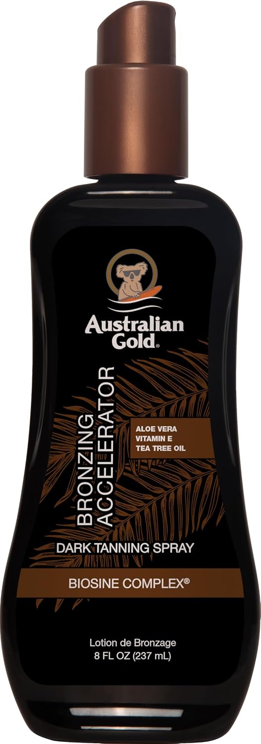 Australian Gold Dark Tanning Accelerator Spray Gel 237 ML – Gelový Urychlovač Opálení Ve Spreji