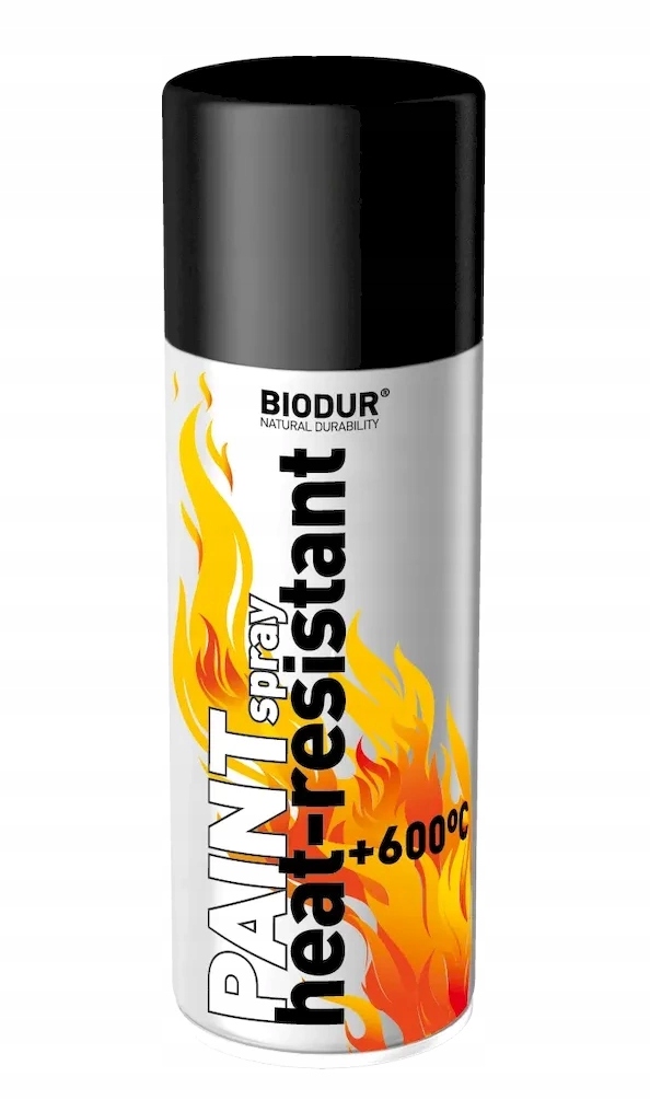 FARBA EMALIA CZARNA ŻARODOPORNA NA WYSOKIE TEMPERATURY W SPRAYU 400ml