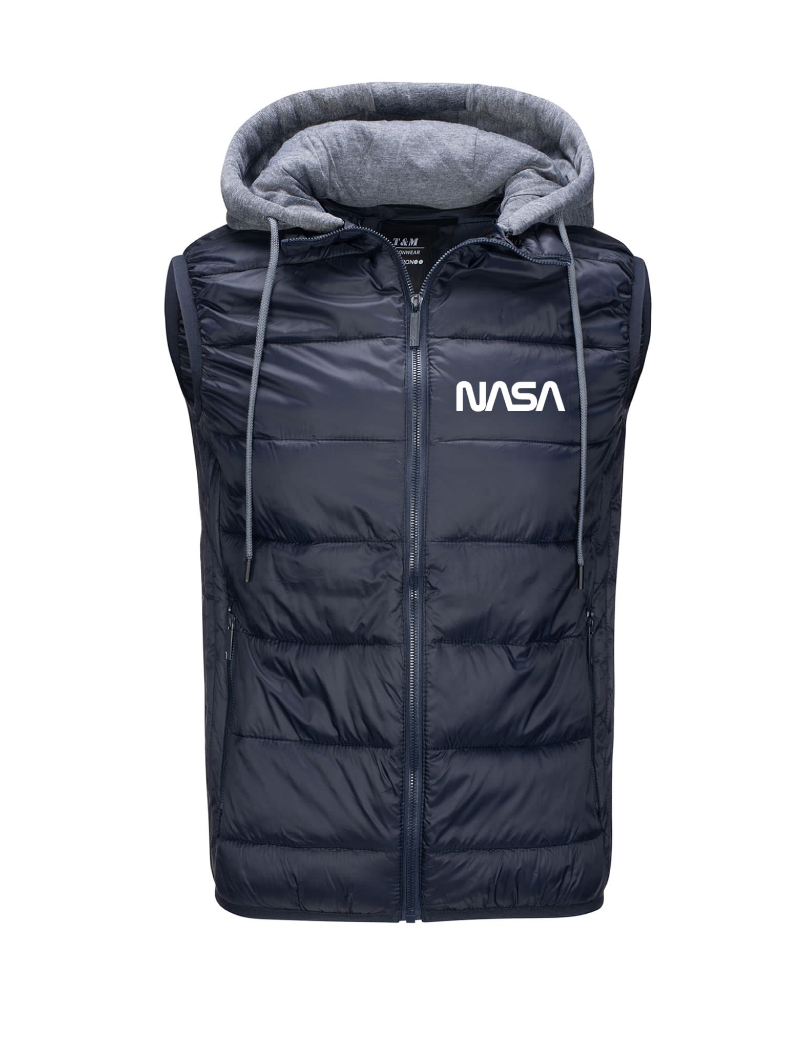 Bunda Bez Rukávů Nasa Prošívaná, Tmavě Modrá, XXL