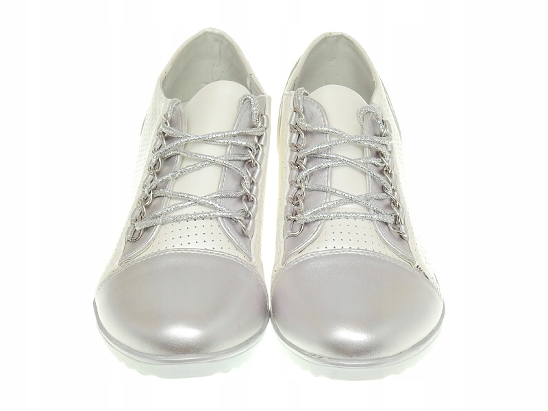 DAMSKIE PÓŁBUTY R30-3 Silver/white r.37 Marka inna