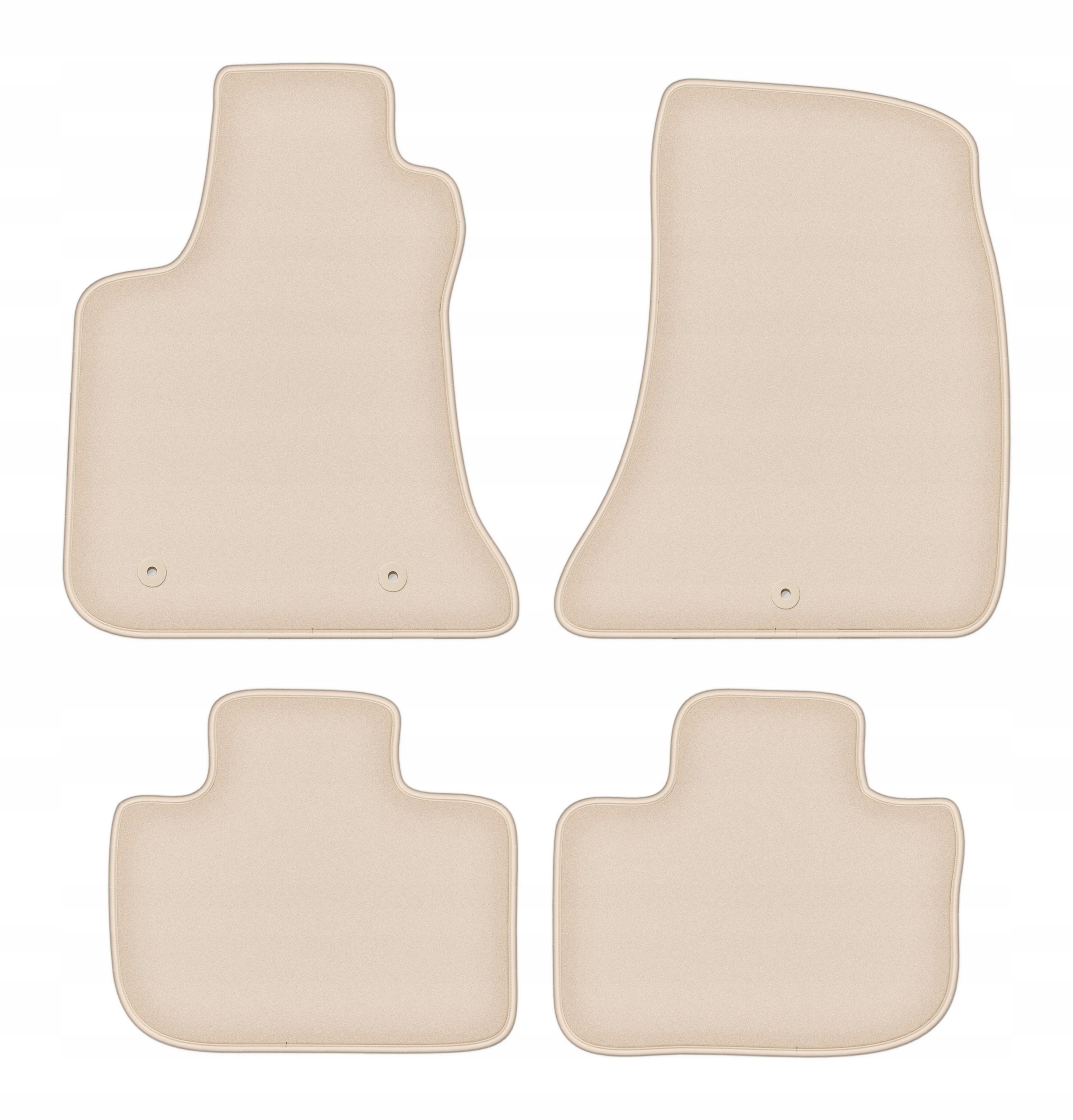 Velúrové koberčeky pre Dodge Charger 2006-2010 komplet Fortuna béžové 4 ks