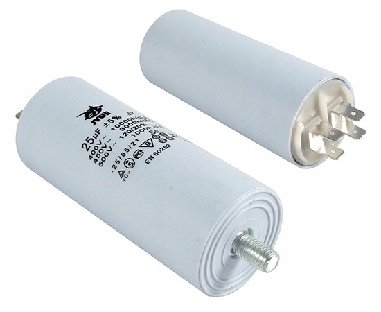 Пусковой конденсатор двигателя с разъемами 25uf 450vac с винтовым креплением