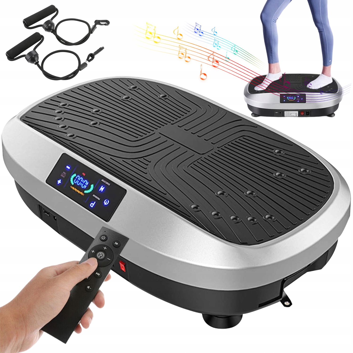 Platforma Wibracyjna Wibrująca Treningowa Masażer Z Pilotem