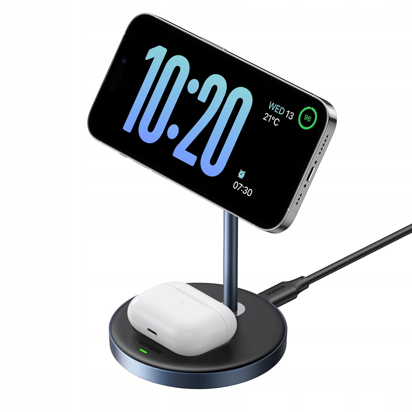 UGREEN MagFlow Stacja Ładowania iPhone Magsafe AirPods Bezprzewodowa