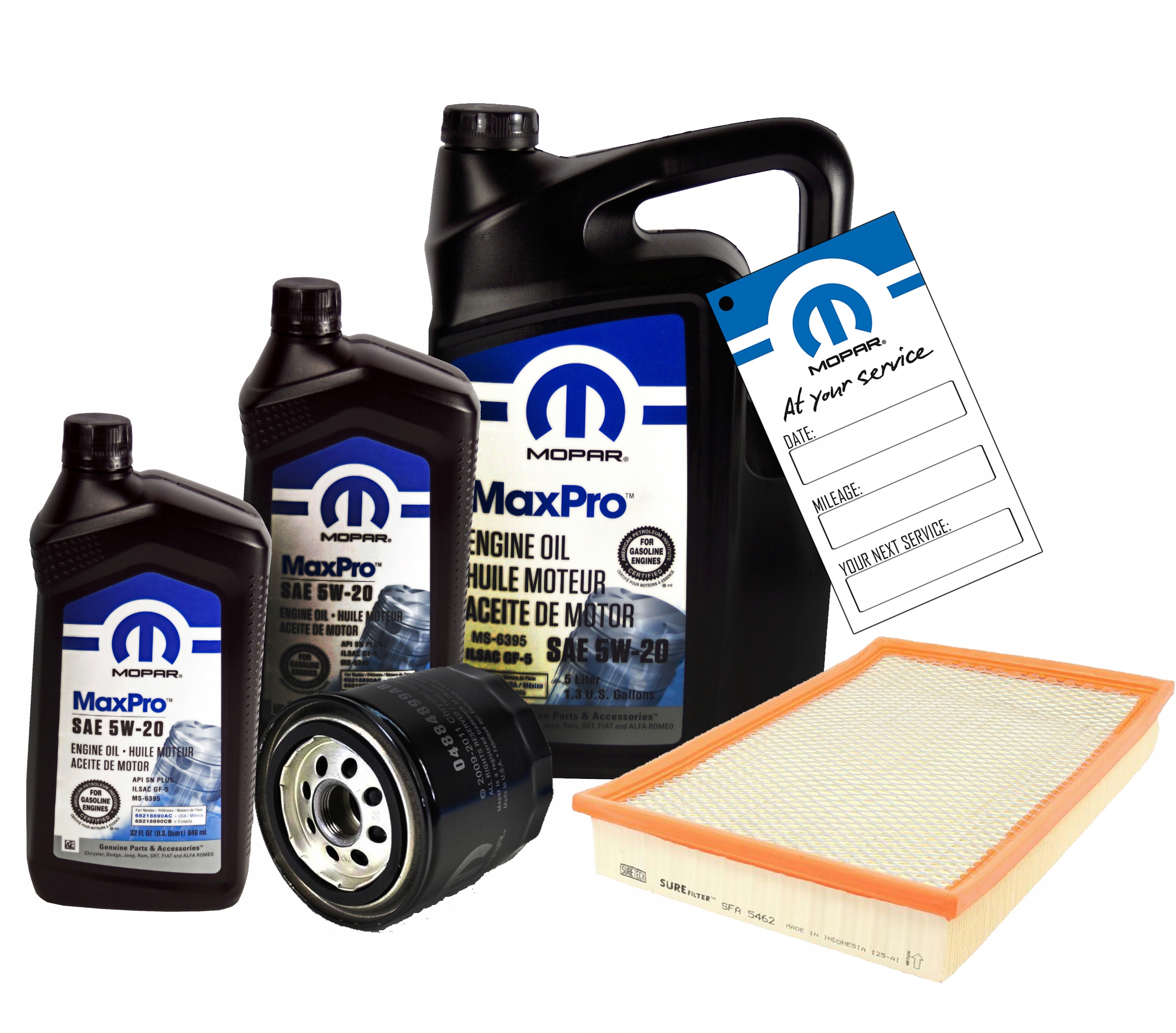 Olej MOPAR 5W20 7L + filtry RAM 5.7 2008-2013