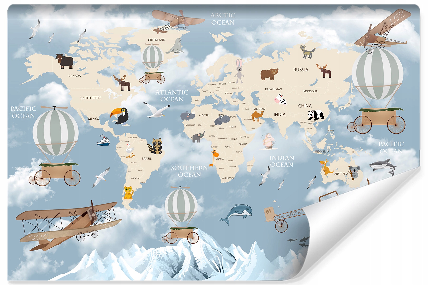 

Fototapeta Dla Dzieci Mapa Świata Samoloty 300x210