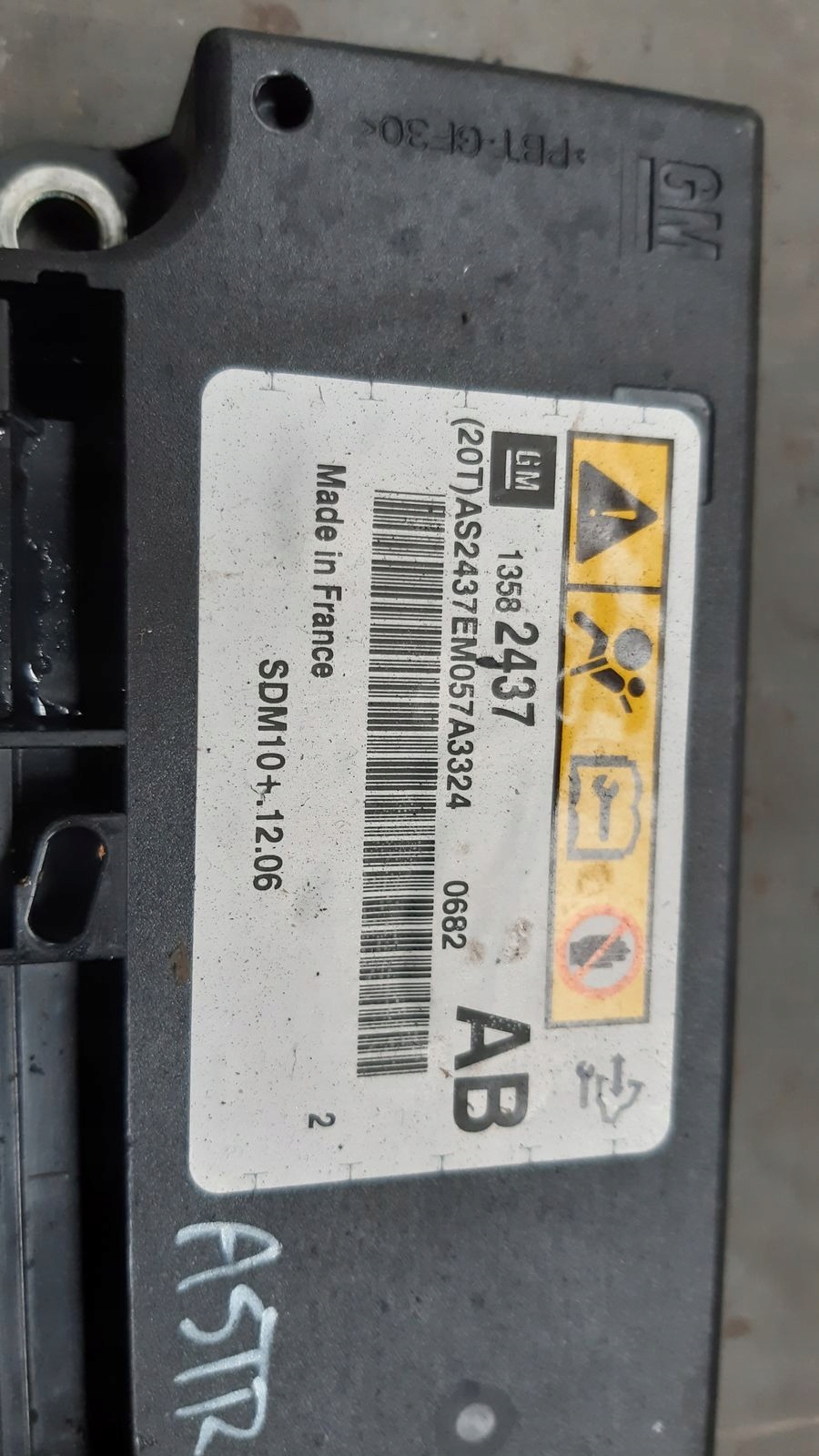 dashboard console airbags Opel Astra J 2,0 CDTI