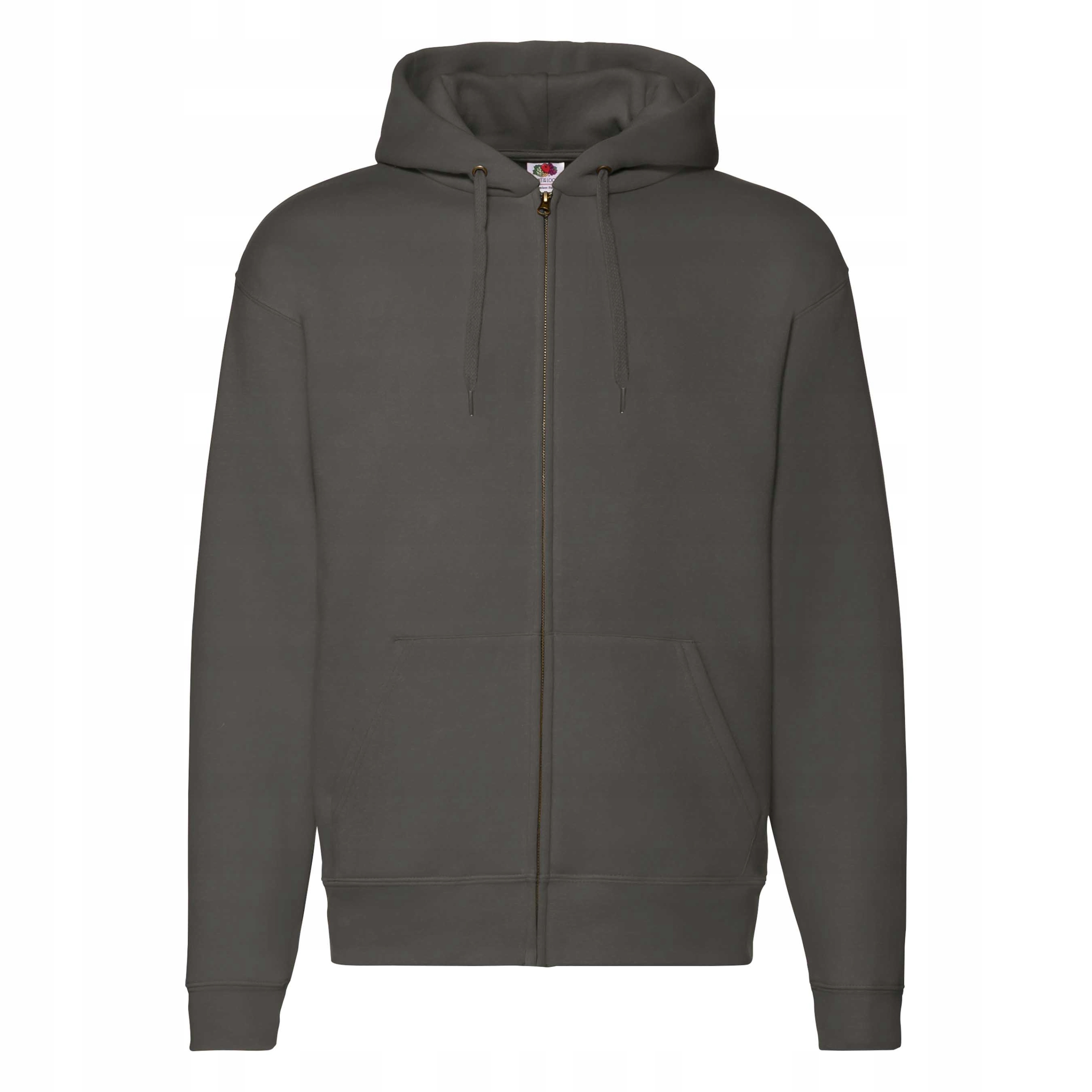 Pánská Mikina S Kapucí rozepínací na zip Through Charcoal vel. 3XL