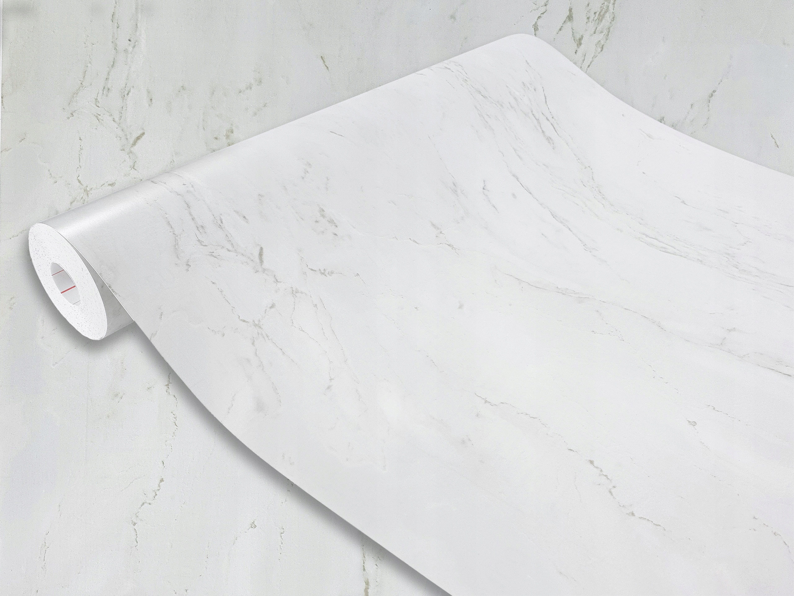 Dýha Fólie Pvc Vzor Mramor Bílá na skříňky Parapet Renovace nábytku Diy