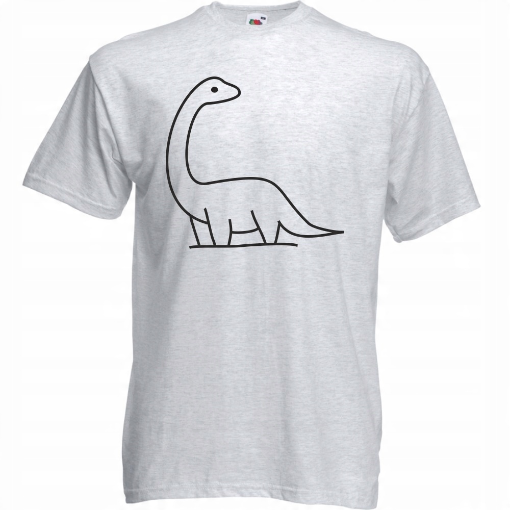 

Koszulka dinozaur dino dinuś L ash szara