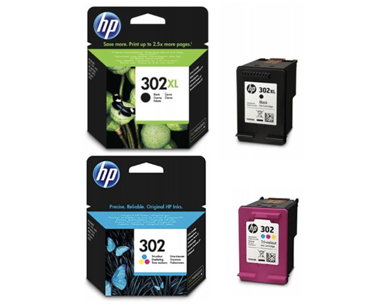 Inkousty Hp 302XL Deskjet 1110 2130 2132 3630 Envy 4520 4521 4522 4523 4524