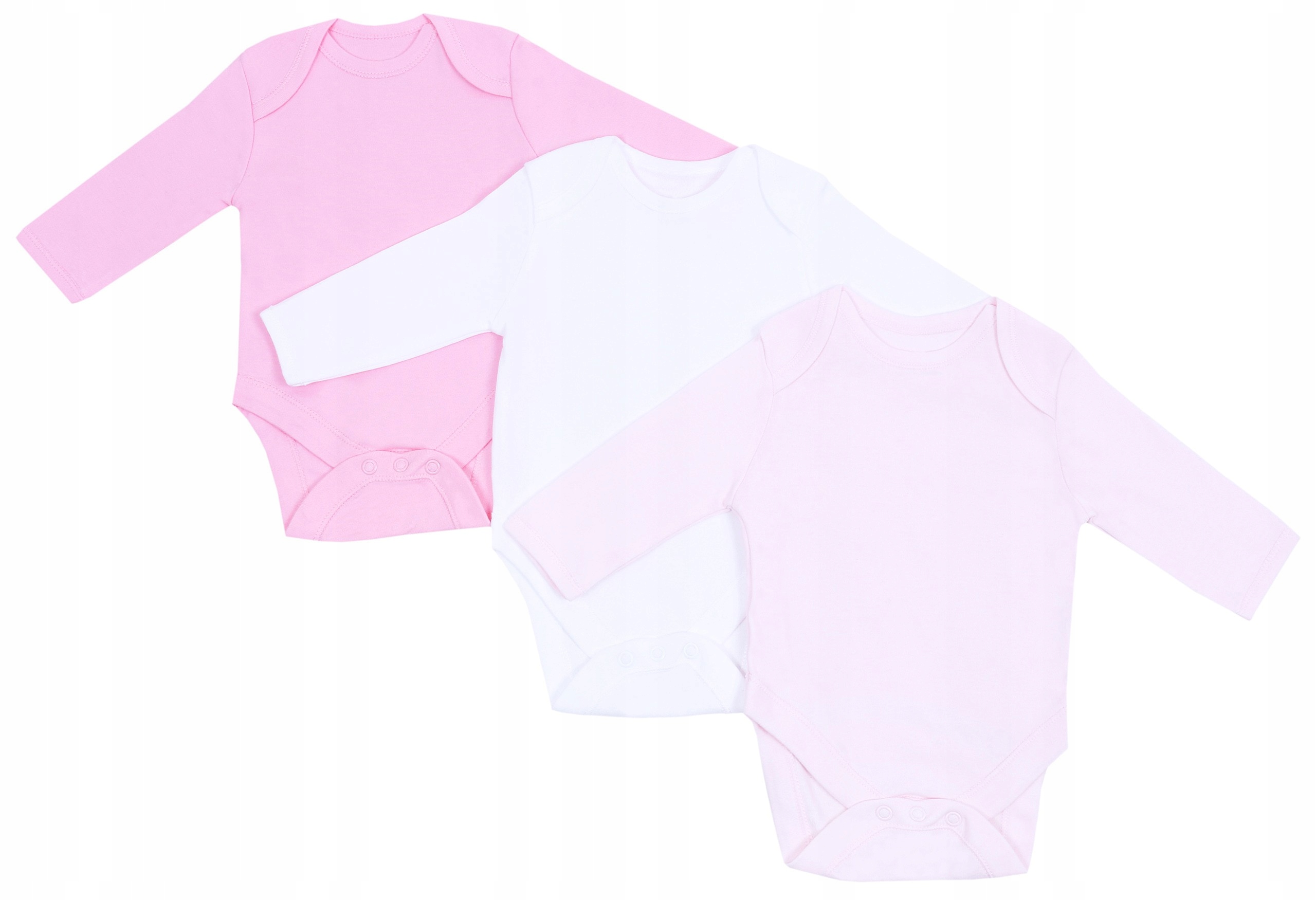 

3 x Różowe body na długi rękaw Primark 3-6 m 68 cm
