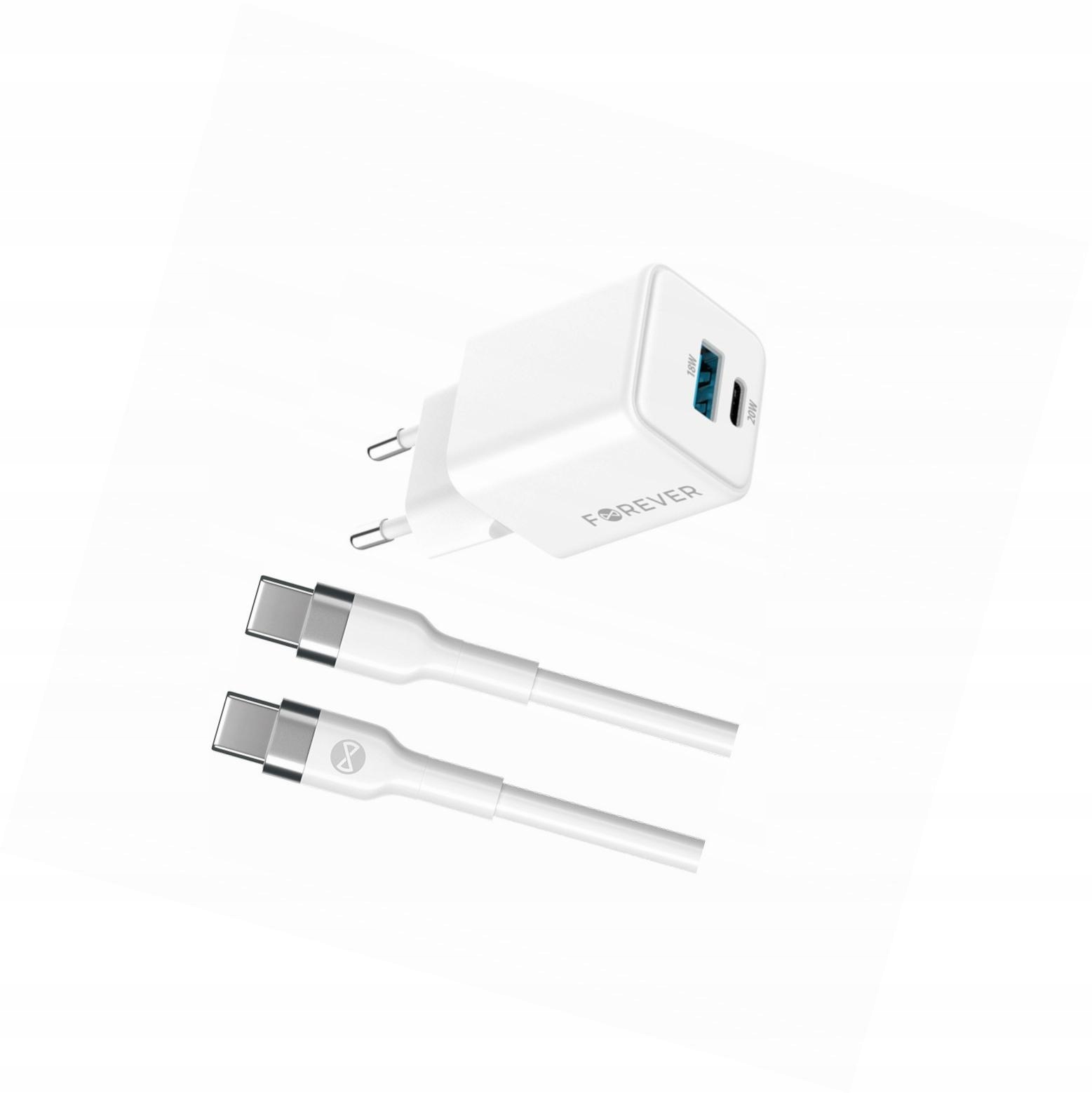 Szybka ładowarka GaN 20W 2 wejścia długim z kablem 2m do Xiaomi Poco X5 5G