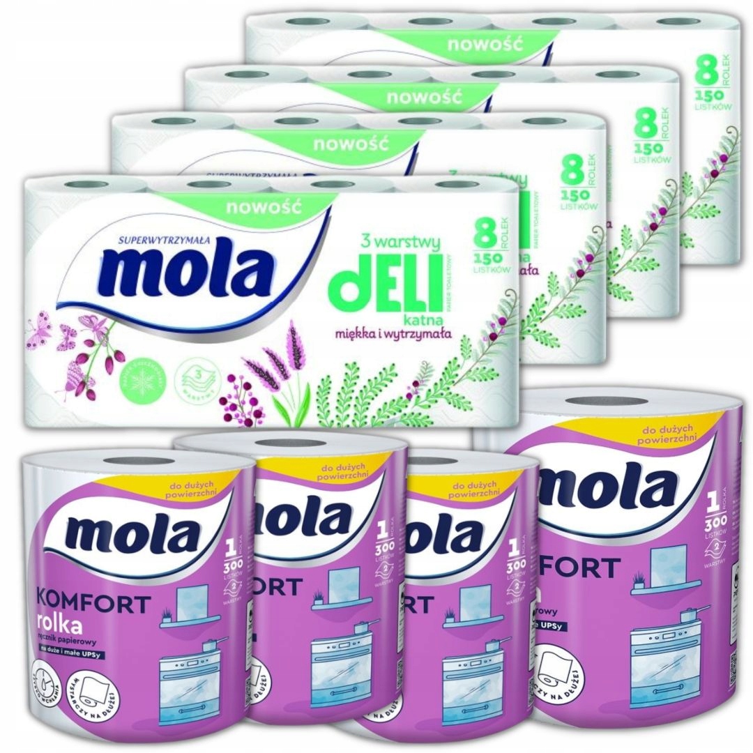 

Papier toaletowy i ręcznik papierowy Mola Pakiet