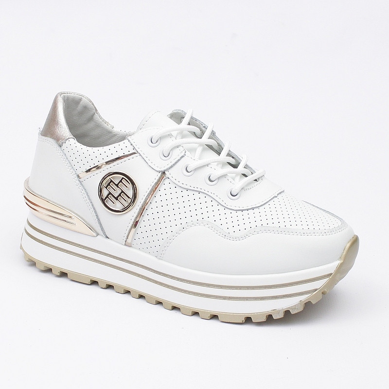 Filippo DP3538 Bílé Kožené Tenisky vel. 40