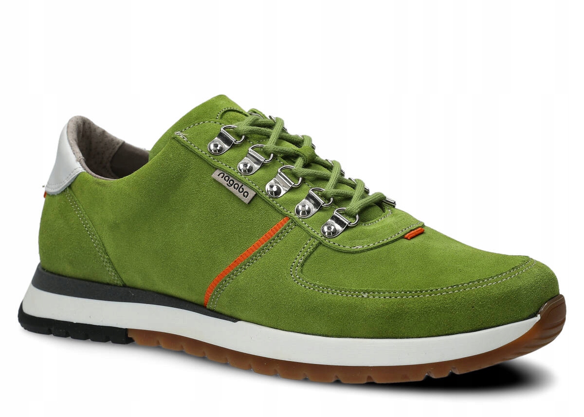 Nagaba 460 Pistácie Velur Pánské Polobotky Velikost 42